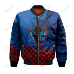 DePaul Blue Demons Bomber Jacket 3D Printed Basketball Net Grunge Pattern