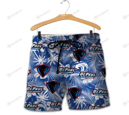 DePaul Blue Demons Men Shorts Tropical Seamless