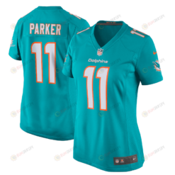 DeVante Parker 11 Miami Dolphins Game Women Jersey - Aqua