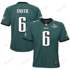 DeVonta Smith 6 Philadelphia Eagles Super Bowl LVII Champions 2 Stars 2 Stars Youth Jersey - Black