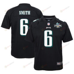 DeVonta Smith 6 Philadelphia Eagles Super Bowl LVII Champions 2 Stars Youth Jersey - Black