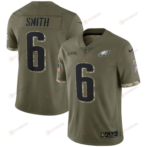 DeVonta Smith Philadelphia Eagles 2022 Salute To Service Limited Jersey - Olive