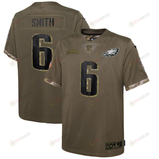 DeVonta Smith Philadelphia Eagles 2022 Salute To Service Player Limited Jersey - Olive