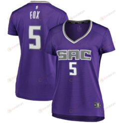 De'aaron Fox Sacramento Kings Women's Fast Break Player Jersey - Icon Edition - Purple
