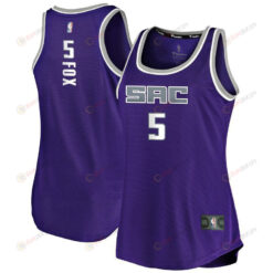 De'aaron Fox Sacramento Kings Women's Fast Break Tank Jersey - Icon Edition - Purple