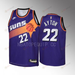 Deandre Ayton 22 Phoenix Suns 2022-23 Classic Edition Purple Youth Jersey - Swingman