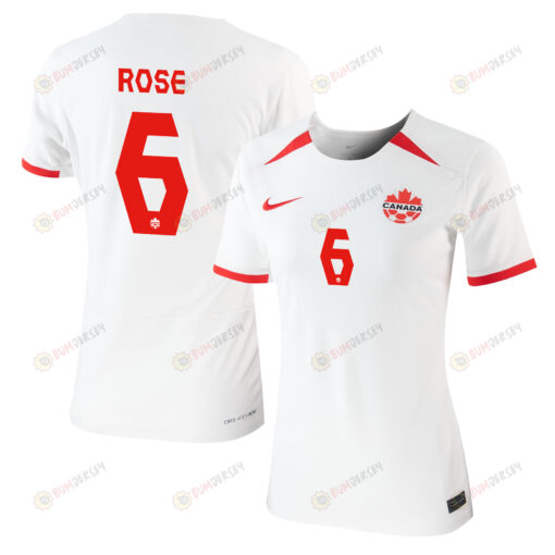 Deanne Rose 6 Canada Women's National Team 2023-24 World Cup Away Women Jersey