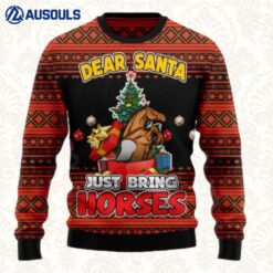 Dear Santa Just Bring Horses Ugly Sweaters For Men Women Unisex