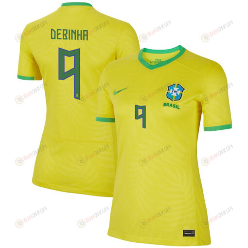 Debinha 9 Brazil Women's National Team 2023-24 World Cup Home Women Jersey