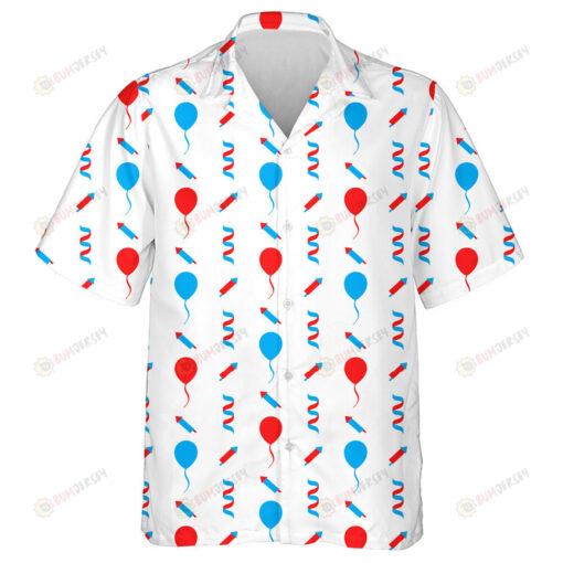 Decorative Texture For Independence Day Of America Pattern Hawaiian Shirt