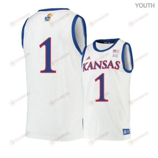 Dedric Lawson 1 Kansas Jayhawks Basketball Youth Jersey - Beige