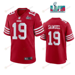 Deebo Samuel 19 San Francisco 49Ers Super Bowl LVII Men's Jersey- Scarlet