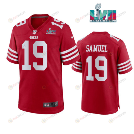 Deebo Samuel 19 San Francisco 49Ers Super Bowl LVII Men's Jersey- Scarlet