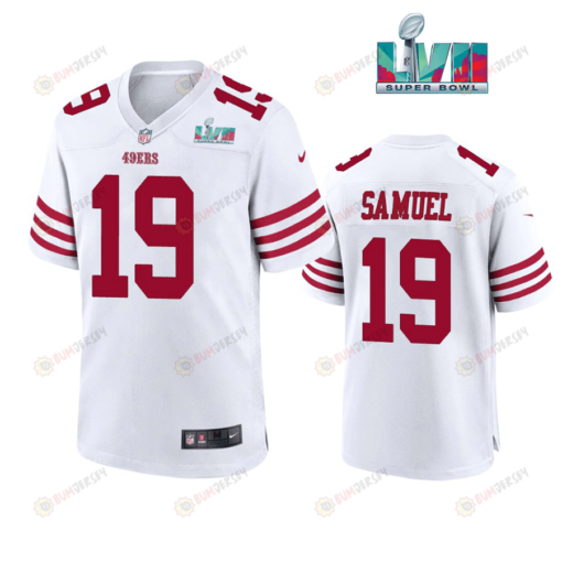 Deebo Samuel 19 San Francisco 49Ers Super Bowl LVII Men's Jersey- White