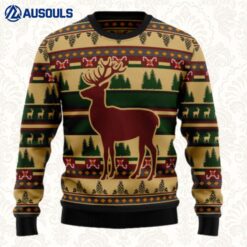 Deer Pattern Ugly Sweaters For Men Women Unisex