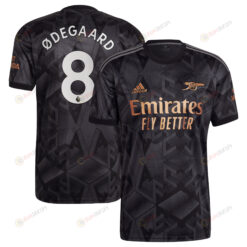 Degaard 8 Arsenal 2022/23 Away Player Men Jersey - Black