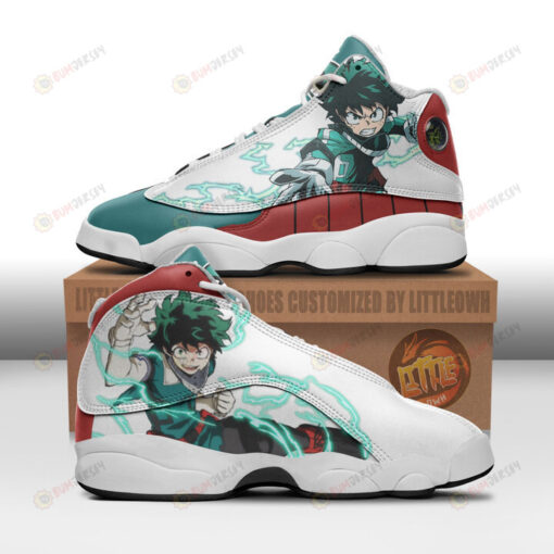 Deku Shoes My Hero Academia Anime Air Jordan 13 Shoes Sneakers