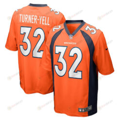 Delarrin Turner-Yell Denver Broncos Game Player Jersey - Orange