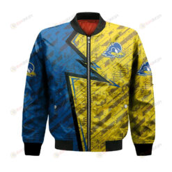 Delaware Blue Hens Bomber Jacket 3D Printed Abstract Pattern Sport