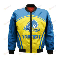 Delaware Blue Hens Bomber Jacket 3D Printed Curve Style Sport