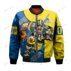 Delaware Blue Hens Bomber Jacket 3D Printed Football