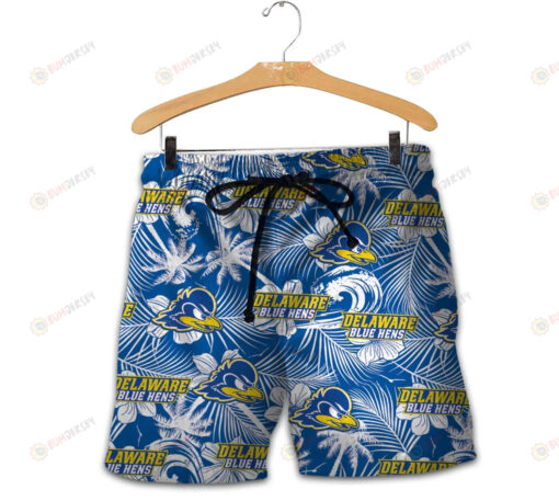 Delaware Blue Hens Men Shorts Tropical Seamless