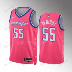 Delon Wright 55 2022-23 Washington Wizards Pink City Edition Jersey Cherry Blossom