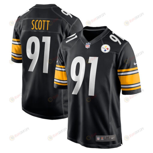 Delontae Scott Pittsburgh Steelers Game Player Jersey - Black