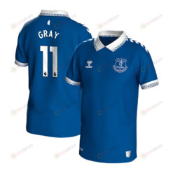 Demarai Gray 11 Everton 2023-24 Home Jersey - YOUTH Blue