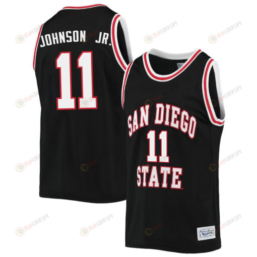 Demarshay Johnson Jr. 11 San Diego State Aztecs 2023 Basketball Jersey- Men Black