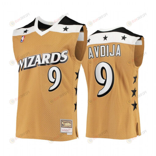 Deni Avdija 9 Washington Wizards Rare Vintage Gold Jersey HWC Stars