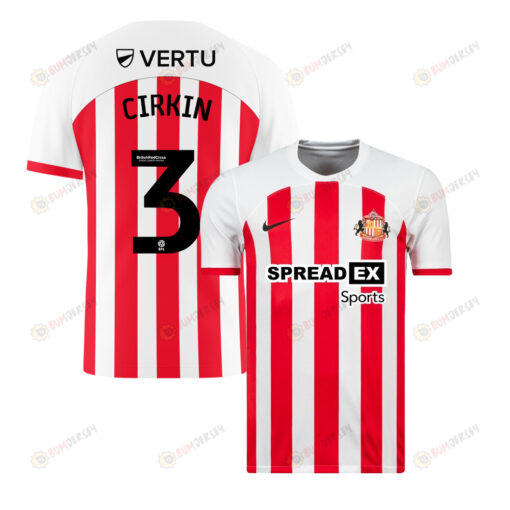 Dennis Cirkin 3 Sunderland A.F.C 2023-24 Home Men Jersey - White