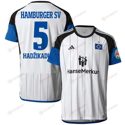 Dennis Had?ikaduni? 5 Hamburger SV 2023-24 Home Men Jersey - White