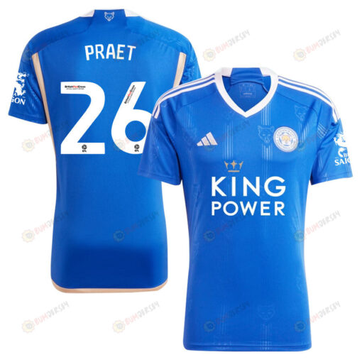 Dennis Praet 26 Leicester City FC 2023/24 Home Men Jersey - Blue
