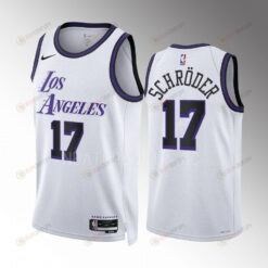 Dennis Schroder 17 2022-23 Los Angeles Lakers White City Edition Jersey Swingman