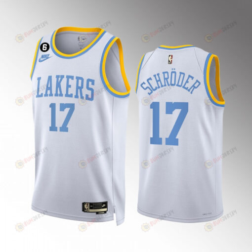Dennis Schroder 17 2022-23 Los Angeles Lakers White Classic Edition Jersey Swingman