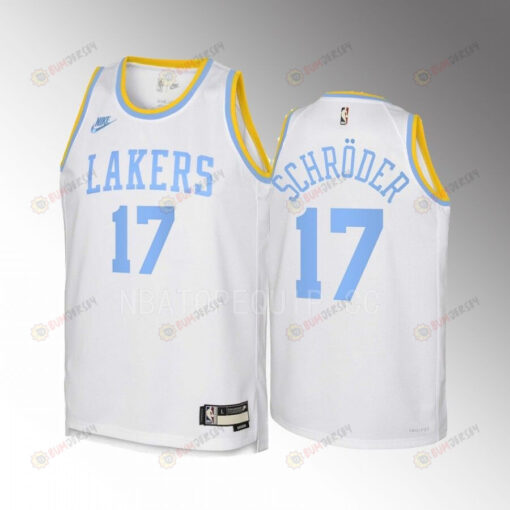 Dennis Schroder 17 Los Angeles Lakers 2022-23 Classic Edition White Youth Jersey - Swingman