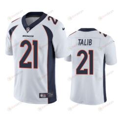 Denver Broncos Aqib Talib 21 White Vapor Limited Jersey