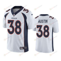 Denver Broncos Blessuan Austin 38 White Vapor Limited Jersey - Men's