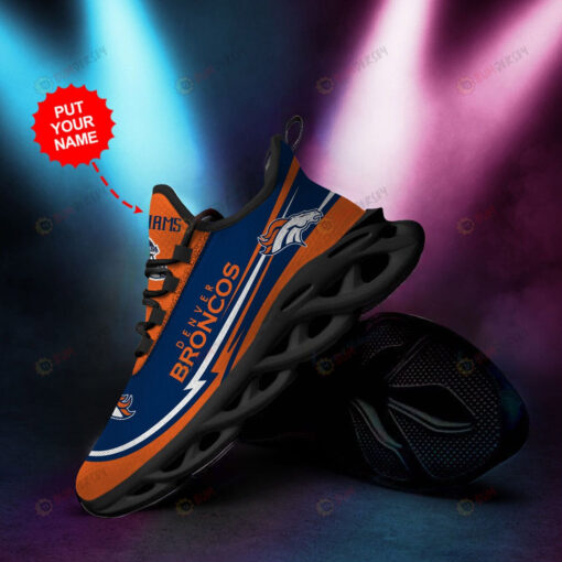 Denver Broncos Custom Name 3D Max Soul Sneaker Shoes