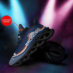 Denver Broncos Custom Name Blue 3D Max Soul Sneaker Shoes