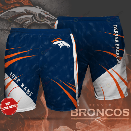 Denver Broncos Custom Name Hawaiian Shorts Summer Shorts Men Shorts - Print Shorts