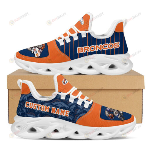 Denver Broncos Custom Name Unique Pattern 3D Max Soul Sneaker Shoes