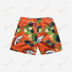 Denver Broncos Floral Hawaiian Men Shorts Swim Trunks - Print Shorts