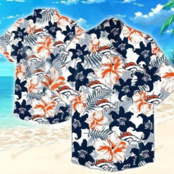 Denver Broncos Flower Leave Summer Hawaiian Shirt