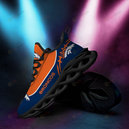 Denver Broncos Horse Logo Custom Name 3D Max Soul Sneaker Shoes