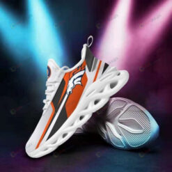 Denver Broncos Logo 3D Max Soul Sneaker Shoes In Black Orange White