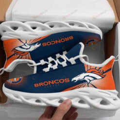 Denver Broncos Logo 3D Max Soul Sneaker Shoes In Blue