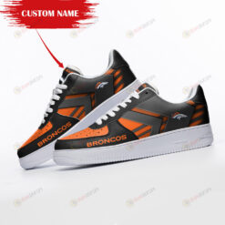 Denver Broncos Logo Pattern Custom Name Air Force 1 Printed