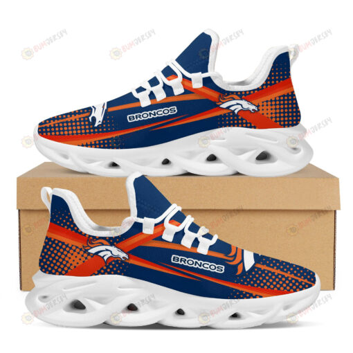 Denver Broncos Logo Polka Dot Pattern 3D Max Soul Sneaker Shoes